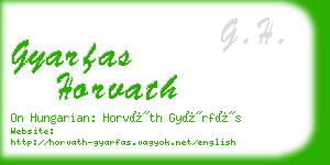 gyarfas horvath business card